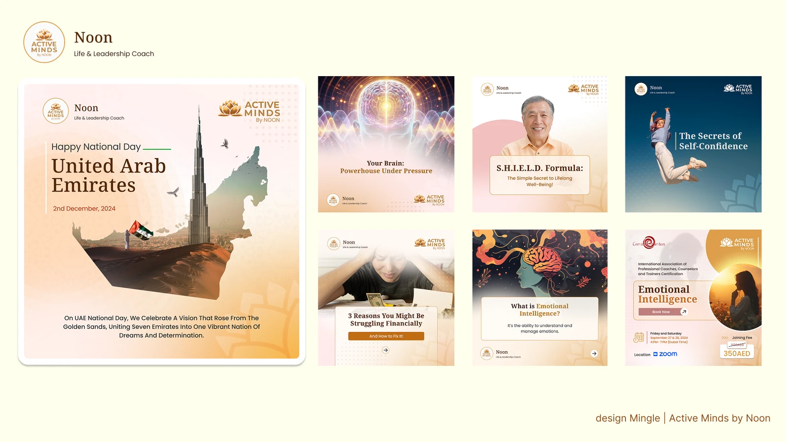 Active Minds project for Menan Noon by DesignMingle