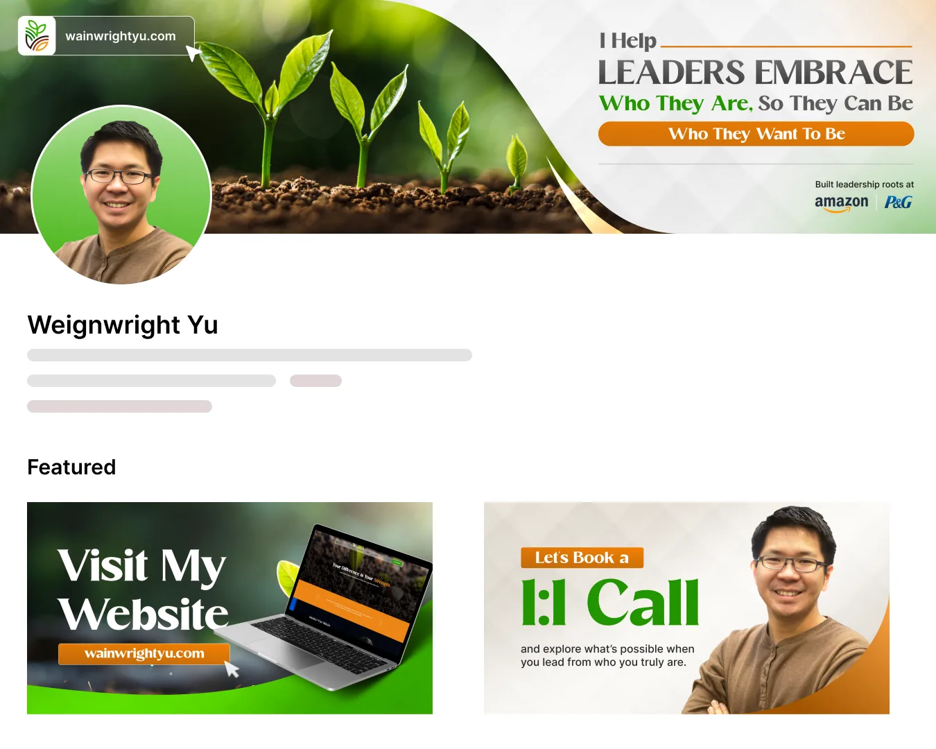 LinkedIn profile for Wainwright Yu