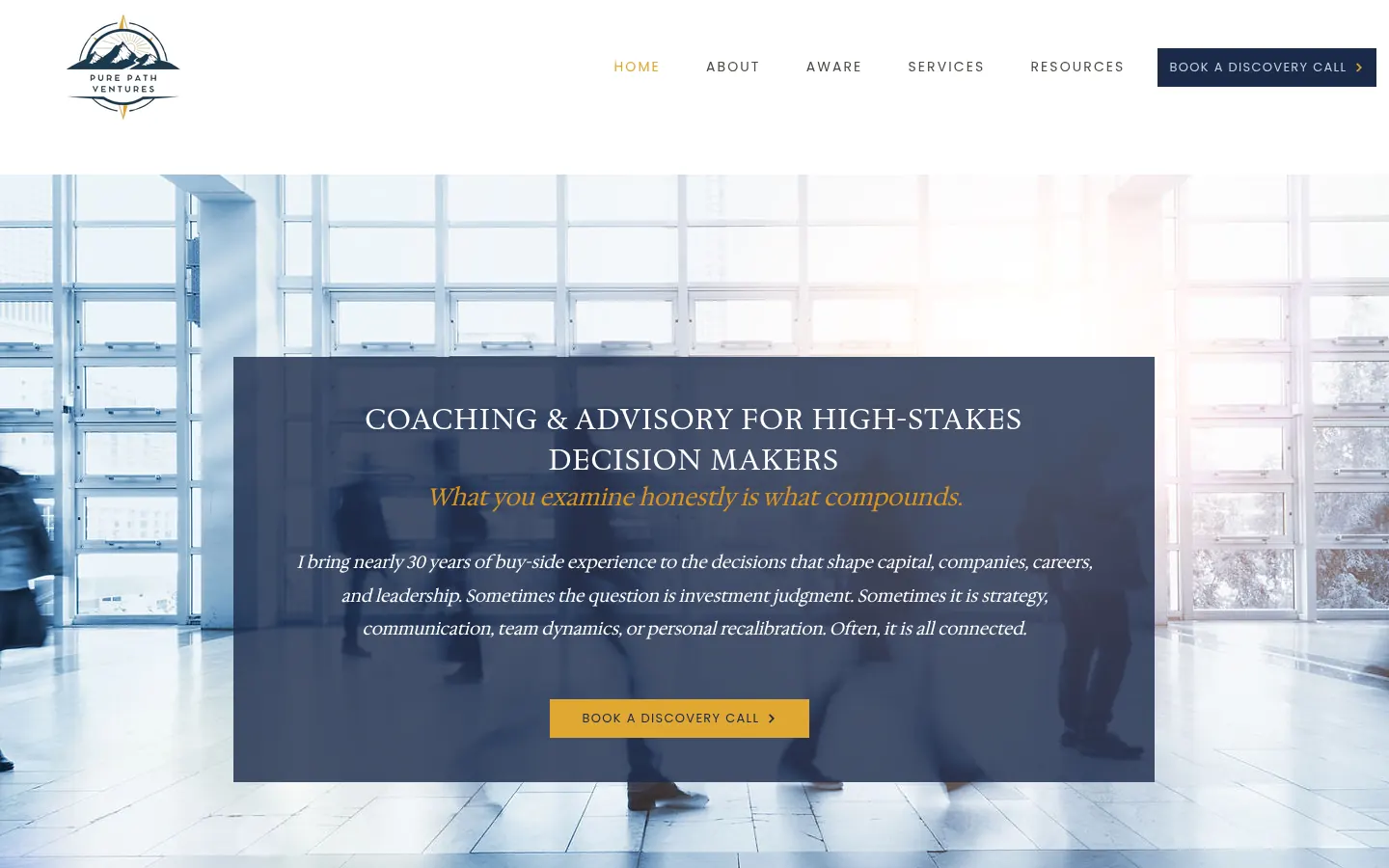 Pure Path Ventures: work DesignMingle created for Rayna Lesser Hannaway