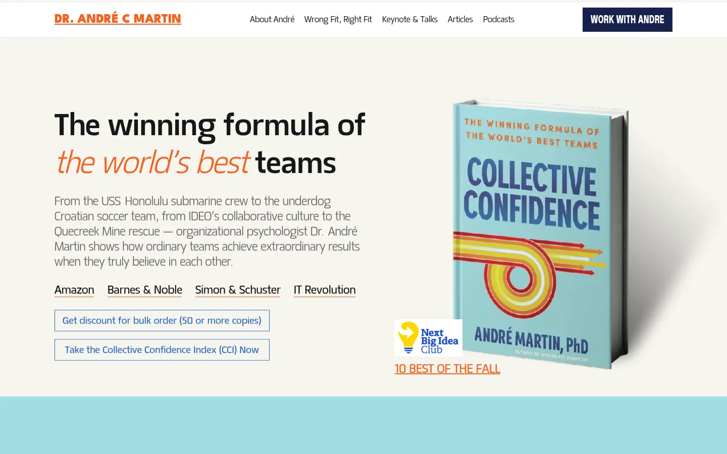 TeamAnd website for author and speaker André Martin