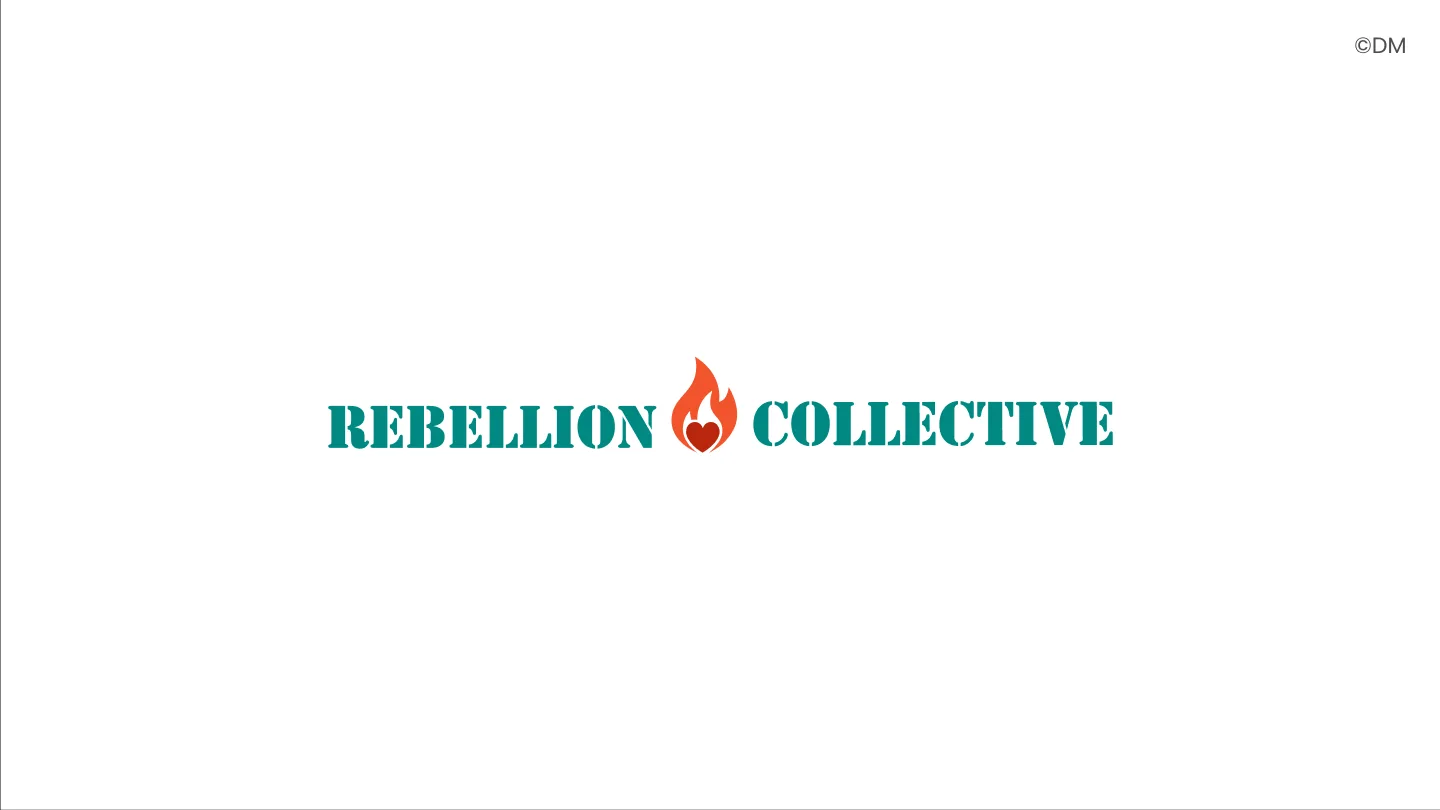 Rebellion Collective brand guide, slide 1